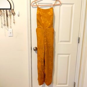 Urban outfitters gold/orange jumpsuit